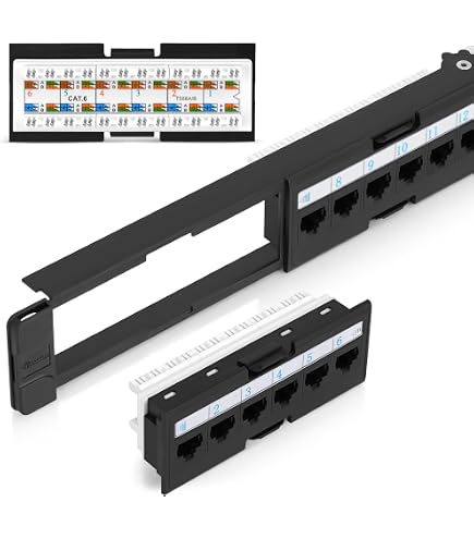 Network Patch Panel Removable Inserts Everest Media Solutions 24 Port ...