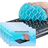 ColorCoral 粘着クリーナー キーボード 掃除 車内設備 隙間 汚れ ホコリ取り スライム クリーナー 強力粘着 繰り返し 多用途 柔らかい 70g*5 藍