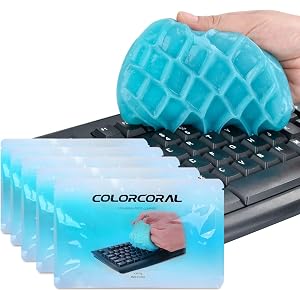 ColorCoral 粘着クリーナー キーボード 車内設備 掃除 スライム クリーナー クリーニングパテ 強力粘着 クリ…