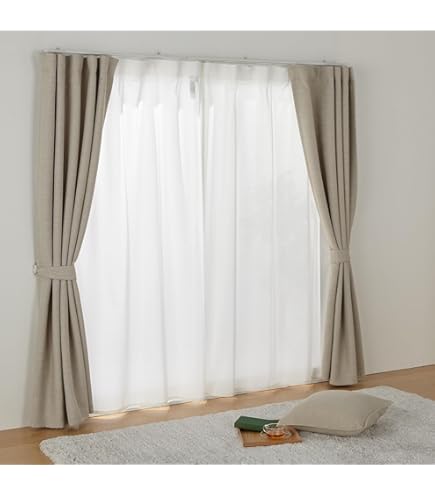 Amazon｜無印良品 綿ハトメカーテン ベージュ 150×250cm