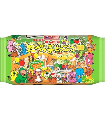 たべっこページ Amazon.co.jp: ギンビス たべっ子どうぶつベジタブル5P 100g×12袋