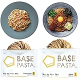 BASE PASTA ベースパスタ2種 （フェットチーネ4袋・アジアン4袋） お試しソース2食分（ボロネーゼ・まぜそば）完全食 完全栄養食 食物繊維 低糖質 高たんぱく質