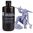 ELEGOO 光造形3Dプリンター用 UVレジン 405nm 水洗い樹脂 1000g 光硬化可能樹脂 LCD 3Dプリンター向け(セラミックグレー)