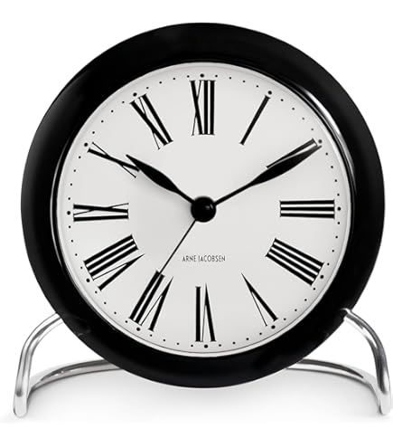 Amazon.co.jp: Arne Jacobsen 置き時計 グレー 11cm : ホーム