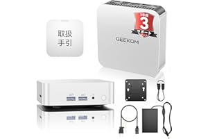 【欧州受賞・2025最高コスパPC】GEEKOM A6 ミニpc、AMD Ryzen 7 6800H搭載 128GB RAM+6TB SSD（拡張可能） 3年保証 高性能 Mini PC 4画面出力 8K@60Hz対応｜USB4：外付けGPUが可能｜