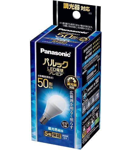 Amazon | パナソニック ミニクリプトン型 LED電球 口金直径17mm 電球
