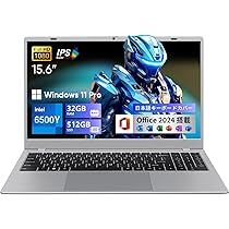 Amazon.co.jp: UOWAMOU Office 2024搭載 ノートパソコン 15.6型 6500Y
