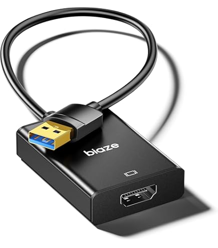 Reborn USB to HDMI Adapter, 1080P@60Hz USB 3.0 Male to HDMI Female Multi-Display Cable Converter Suitable for Macos Windows 7/8/10/11 - Driver Installation is Required
