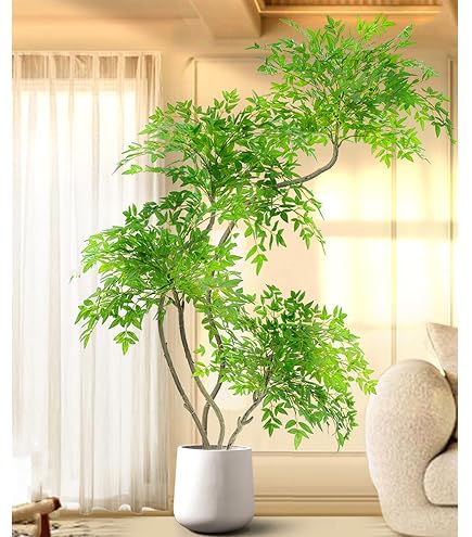 大きめの人工観葉植物 Amazon｜HGJH 常緑樹 大型 カラー6 フェイクグリーン 本物そっくり