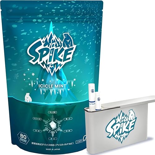 SPIKE スパイクメンソール 加熱式タバコ ニコチン0 アイコスイルマ メンソール イルマ互換 イルマ 大容量 ニコチンゼロ ノンニコチン (アイシクルミント, 1袋ケース付き)