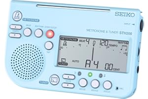 SEIKO セイコー メトロノームチューナー 大音量 譜面台取付可能 吹奏楽部に最適 ブルー STH200L