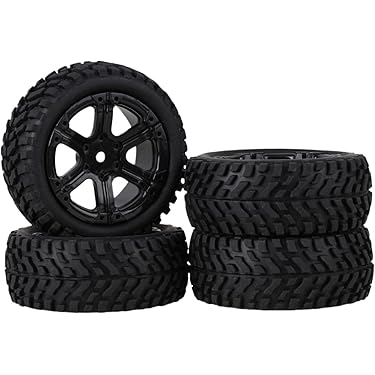 C*y様 KYOSHO タミヤ RCカー用ホイールとタイヤセット 1:10の京商・タミヤRCカー用のレーシングタイヤホイール4個セット