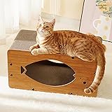 猫 爪研ぎハウス 猫 爪研ぎ 段ボール 爪研ぎ 猫 ダンボール 箱式 木製 キャット ハウス 二層 多頭飼う 猫 爪研ぎハウス 爪とぎ 段ボール 室内 猫 ハウス 3-in-1 猫 爪研ぎ ハウス 高密度段ボール 両面使える 四季対応 ストレス解消 