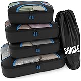 Shacke Pak - 4 Set Packing Cubes - Travel Organizers with Laundry Bag