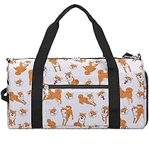 Amazon | スポーツバッグ 柴犬 犬柄 ボストンバッグ ジムバック
