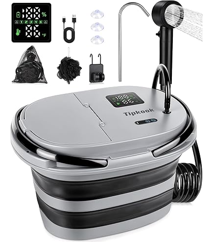 ポータブルシャワー PAHTTO 新開発【折り畳み式バケツ＋ポンプ一体化】 Amazon | ポータブルシャワー PAHTTO 新開発【折り畳み式バケツ＋