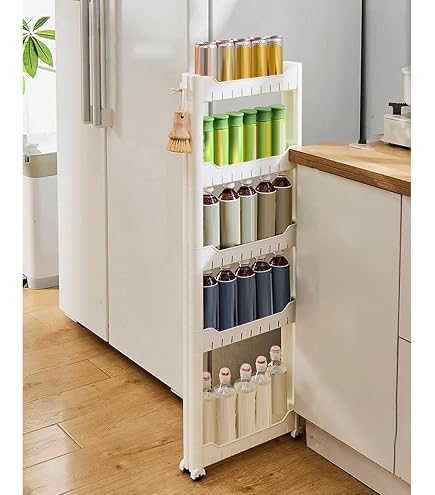 キャスター付きキッチンワゴン Amazon｜[SDS] キッチンワゴン キャスター付き 42*8.8*73 隙間収納 幅