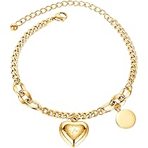 Amazon | Deelfel ブレスレット レディース ゴールド 18金メッキ