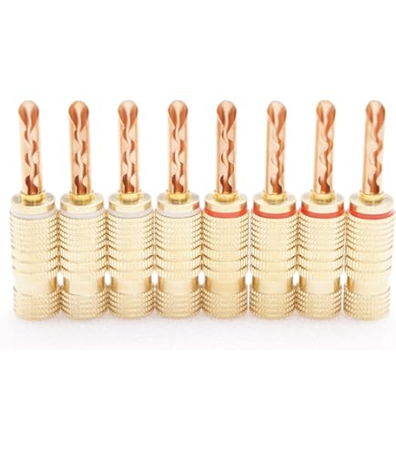 Amazon.co.jp: ONKODO BP-312GC 24K BFA(波型)タイプ バナナプラグ 8本