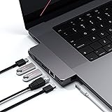 Satechi USB-C Proハブ ミニ 6-in-2 (スペースグレイ) USB4, USB-Aデータ, USB-Cデータ (MacBookPro Air M1 M2 M3対応)