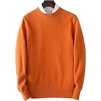 Amazon.co.jp: メンズセーター、100%ウールのクルーネック長袖セーター  