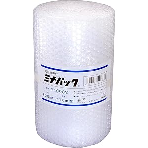 【 日本製 】 酒井化学 #400SS 300mm×10m 緩衝材 ロール ミナパック 紙管なし 【 高品質ポリエチレン製 エアキャップ 】