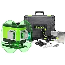 Amazon.co.jp: Huepar 3x360° レーザー墨出し器 グリーン 緑色  