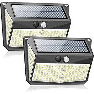 【最新改良版】高輝度228LED センサーライト ソーラーライト 2個セット 4面発光 ZEEFO 光&人感センサー 防…