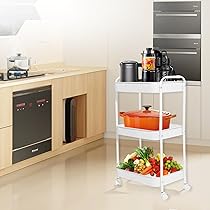 Amazon.co.jp: キッチンラック キッチンワゴン キャスター付き