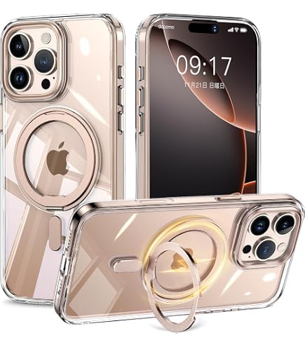 Amazon.co.jp: iPhone 16 Pro Max 用 ケース 縦横両対応リング 360