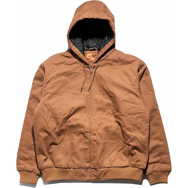 Amazon.co.jp: Cornerstone ダック生地 フード付きジャケット