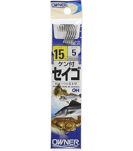 Amazon | がまかつ(Gamakatsu) 糸付 ケン付丸セイゴ 白 14号