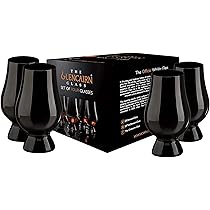 Amazon.co.jp: グレンケアン ブラック ウイスキー グラス、 4個セット