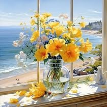 TUMOVO Paint by Number for Adults Beach Scene Oil Painting for ...