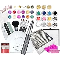 セルフネイル　キット　ジェルネイル　粉塵機　ネイルパーツ　セット　ネイルマシン Amazon | 集塵機付き ネイルマシ ジェルネイルキット スターター