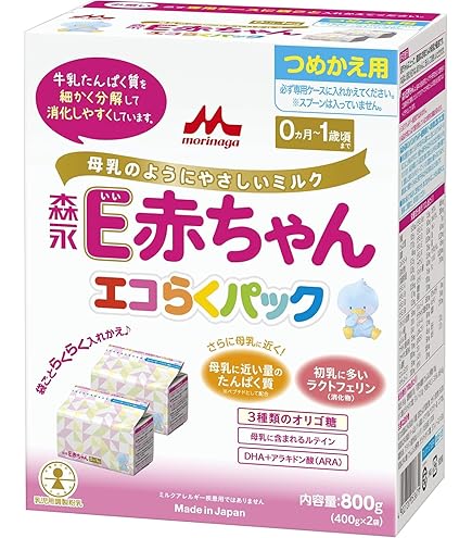 Amazon.co.jp: 森永 エコらくパック はじめてセット E赤ちゃん 800g