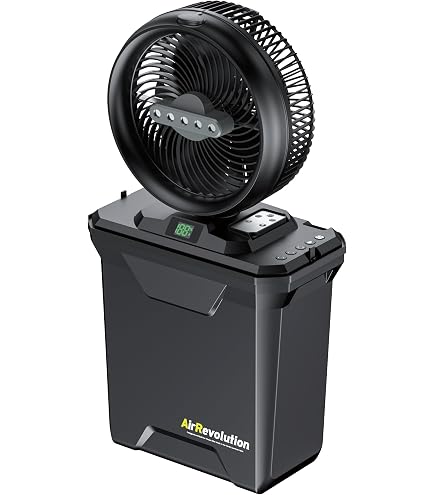 Amazon | Air Revolution MIST FAN ミストファン (カーキ) | ライト