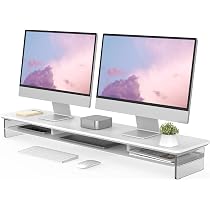 Amazon.co.jp: Fenge モニター台 モニタースタンド 卓上 幅 108cm 2 段