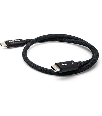 Amazon.co.jp: CalDigit Thunderbolt 4 Pro 編組ケーブル - 40Gbps