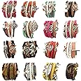 16pcs Handmade Braided Multi Layers Vintage Woven Rope Woven Leather Alloy Owl Infinity Wrap Bangle Bracelets
