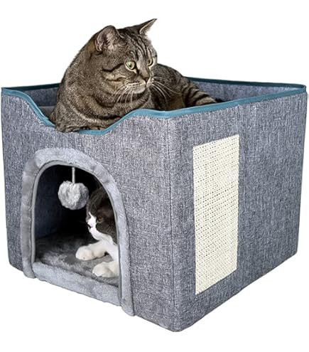 Amazon | 【日本製】爪とぎ板付きホワイトキャットハウス 猫ちゃんの