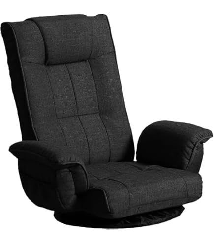 Amazon｜山善(YAMAZEN) リクライニング 肘掛け付き 回転 座椅子 SKZ-72