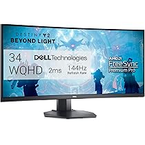 Dell S3422DWG Curved Gaming Monitor 34 Inch Curved Monitor with