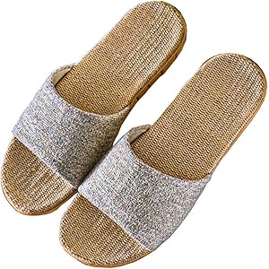 [SHPEROWW] レディース メンズ ルームシューズ 夏春 スリッパ 室内履き 静音で軽量 麻 可愛い 滑り止め 来客用 部屋用 ギフト