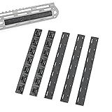 【QIRUIMY】 M-LOK対応 レールパネル レールカバー（5枚セット/ブラック）樹脂製 滑り止め レイル スロットカバー アクセサリー マウントキット