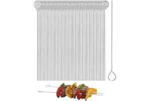 15cm インチのステンレス鋼の串焼きShishKebob、カクテルスティック、再利用可能なミートロールスチールピン50個