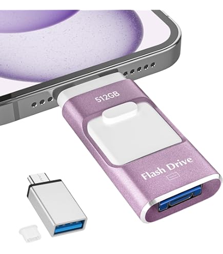 Amazon.co.jp: USBメモリ 512GB 【アプリ不要・アルバムから写真保存