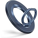 【NEWチタンブルー】 Syncwire MagSafe リング - 両面マグネット スマホリング 超强磁力 360度回転 マグセーフ リング マグネット バンカーリング 薄型 角度調節可能 簡単着脱 iPhone 15 Pro/15 Pro Max