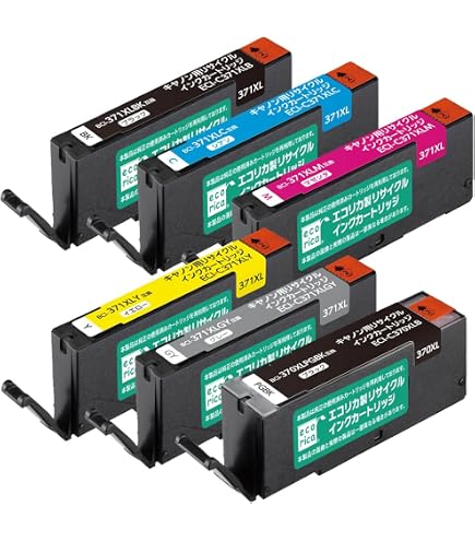 Amazon.co.jp: ジット キヤノン(CANON) BCI-371XL+370XL/6MP(大容量