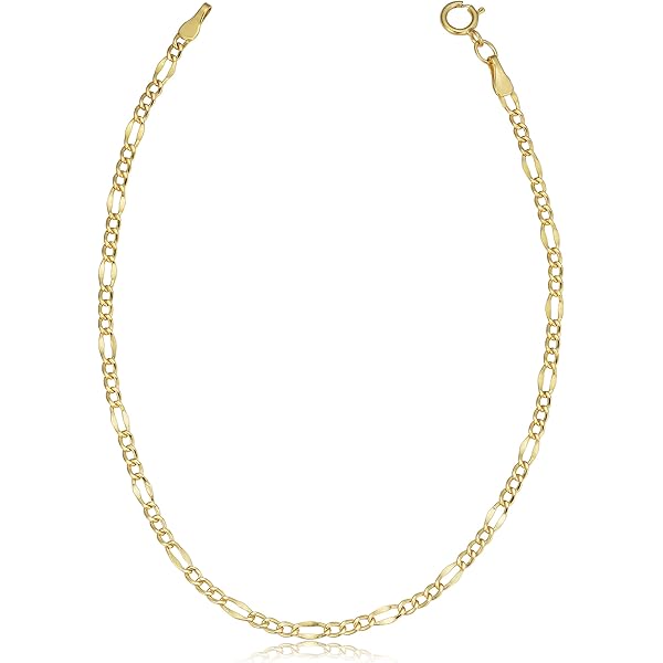 Amazon | 10 Kイエローゴールド1.8 MMミラーフラットリンクチェーン